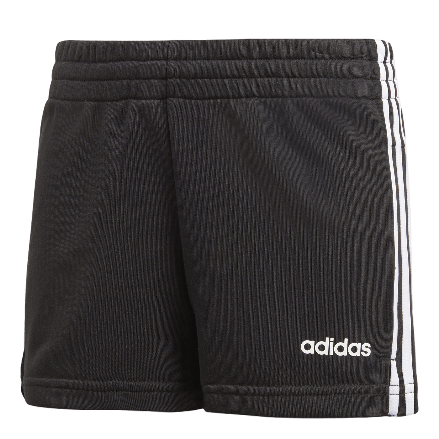 Girls 3 Stripe Shorts White/Black