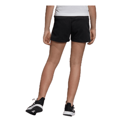 Girls 3 Stripe Shorts White/Black