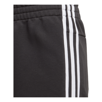 Girls 3 Stripe Shorts White/Black