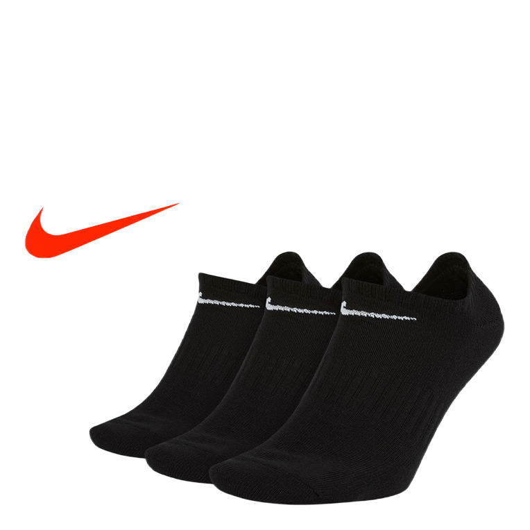 Everyday Lightweight Training No-Show Socks (3 Pairs) BLACK/WHITE