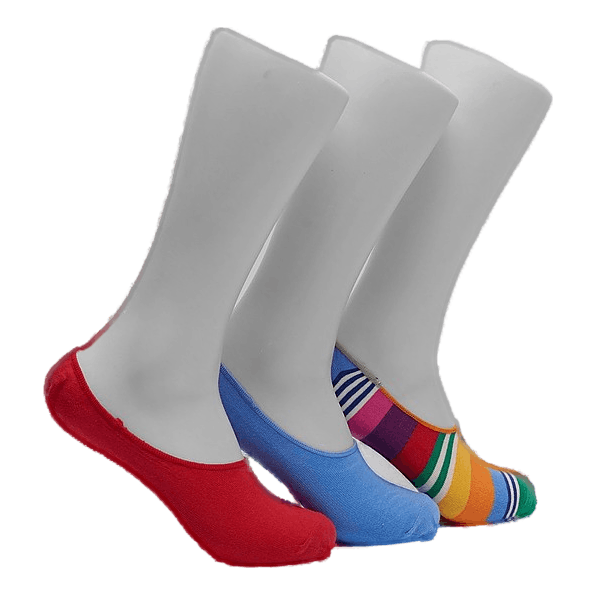 3-Pack Multi Stripe Liner Sock Blue