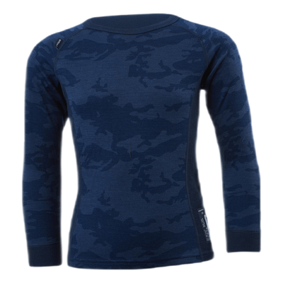 Print Merino Set Blue