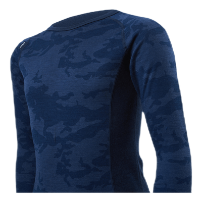 Print Merino Set Blue