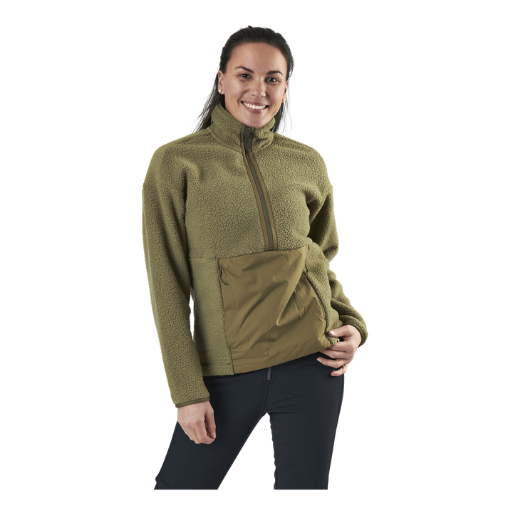 Snowshelter Teddy Half Zip Green