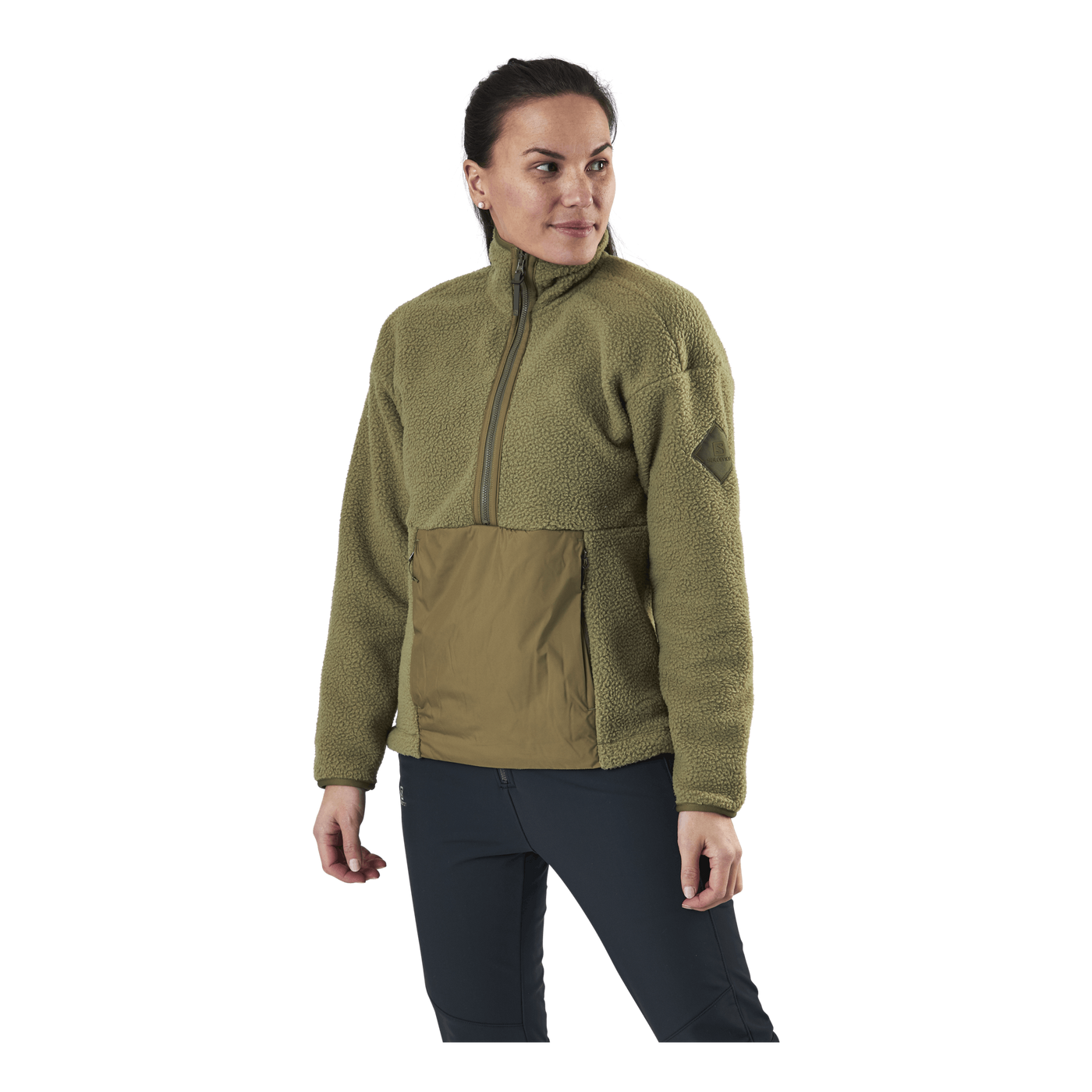 Snowshelter Teddy Half Zip Green