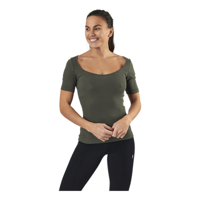 T-shirt Ribbed Green