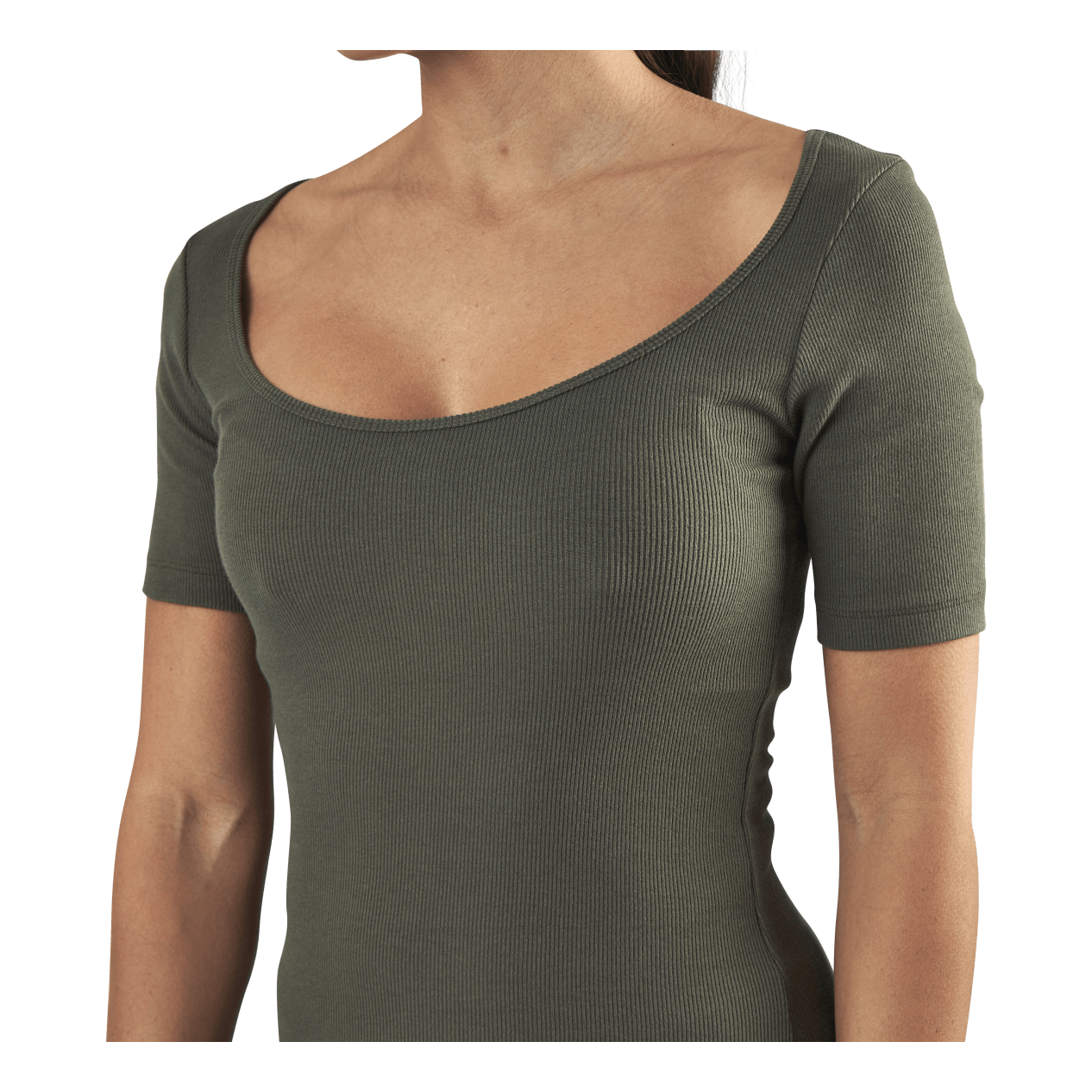 T-shirt Ribbed Green