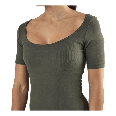 T-shirt Ribbed Green