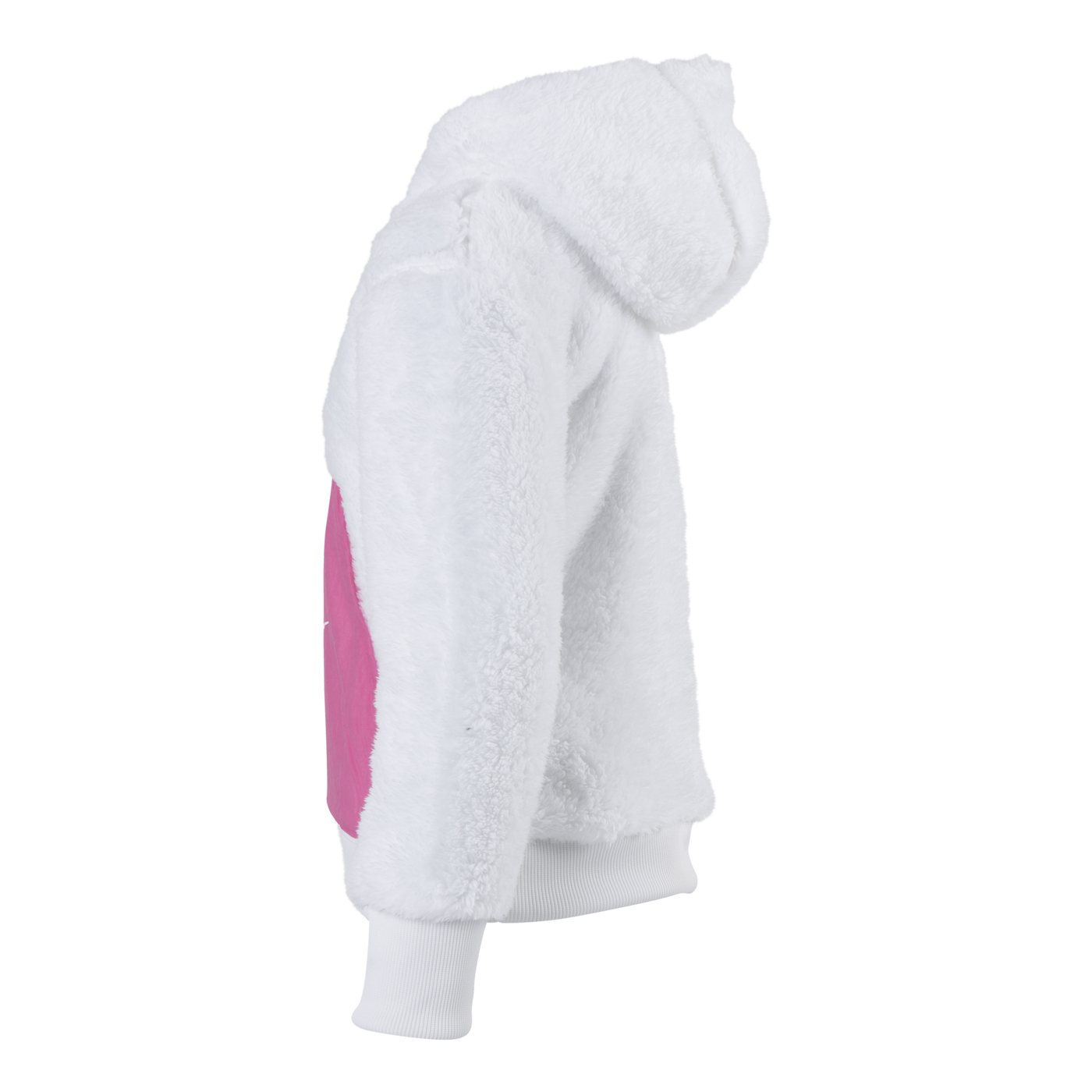 Air Sherpa Half Zip Hoodie Junior Pink/White