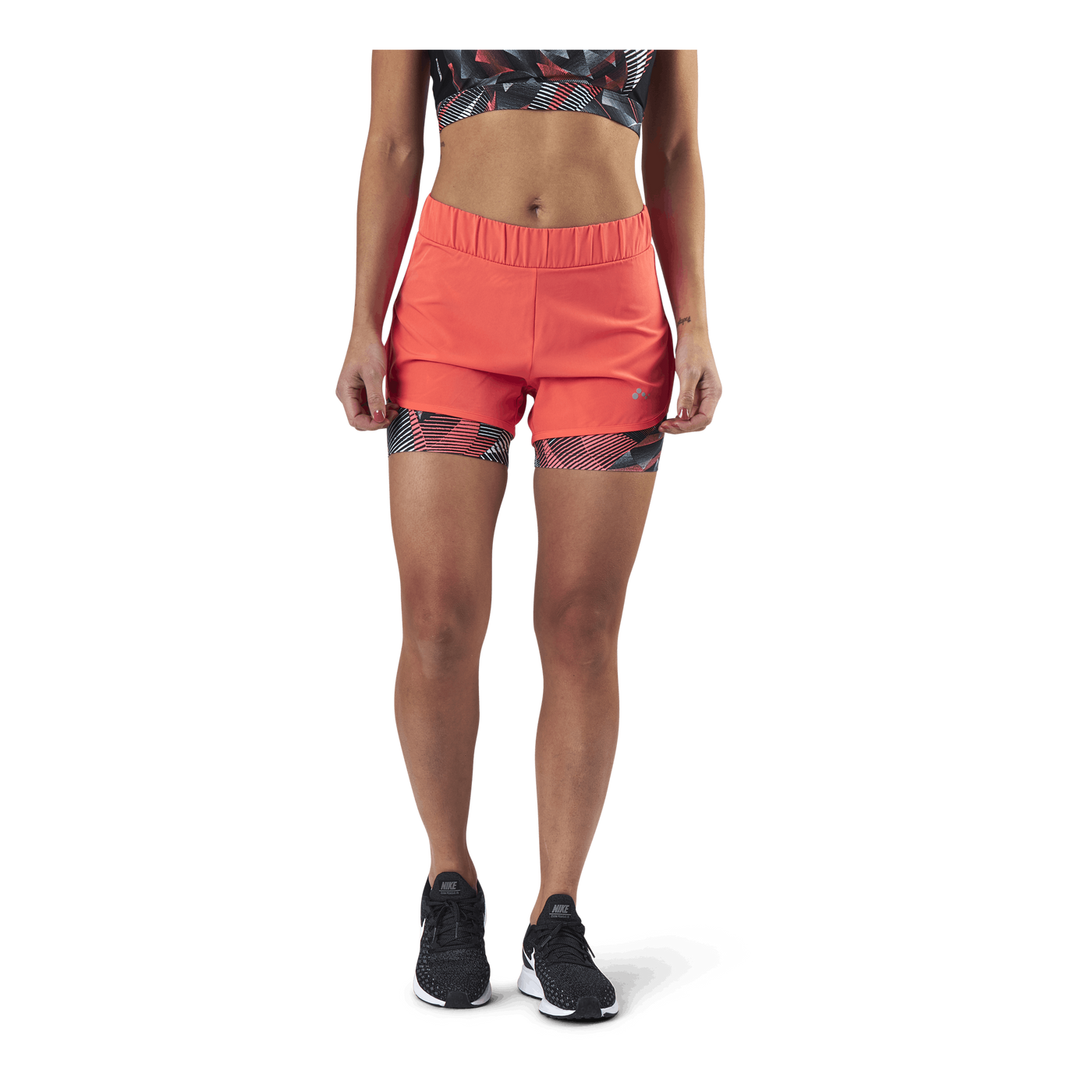 Judie Aop Loose Training Shorts Red
