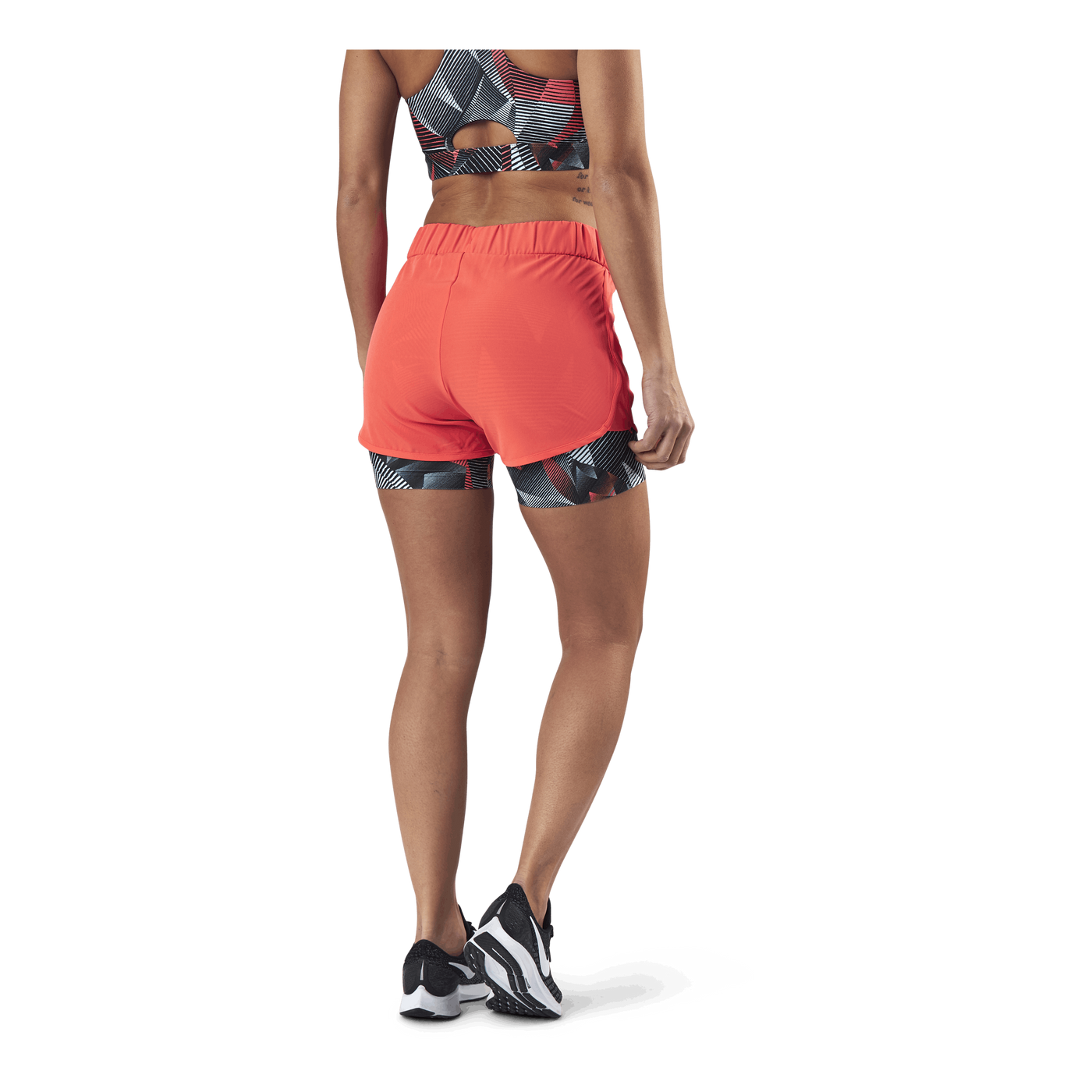 Judie Aop Loose Training Shorts Red
