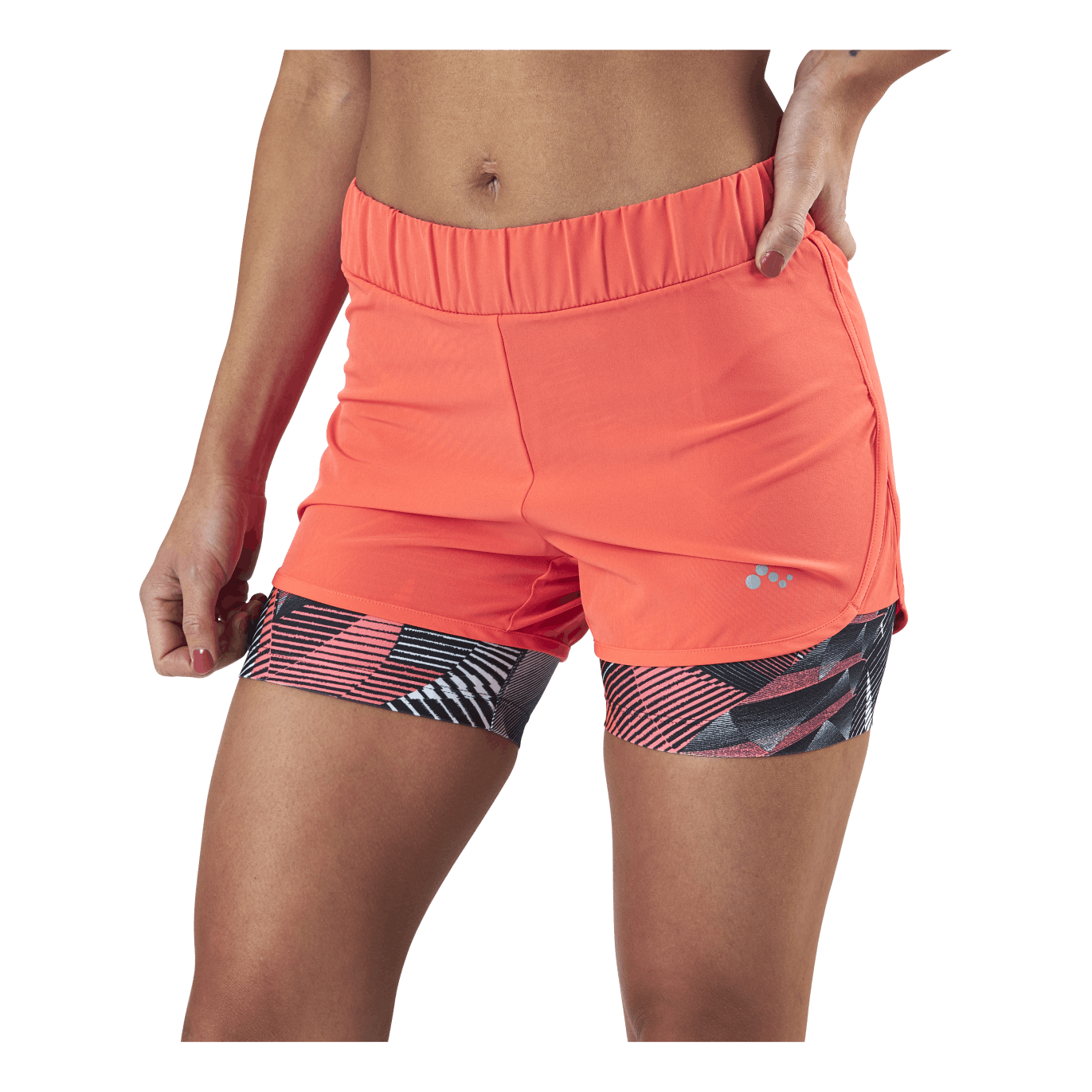 Judie Aop Loose Training Shorts Red