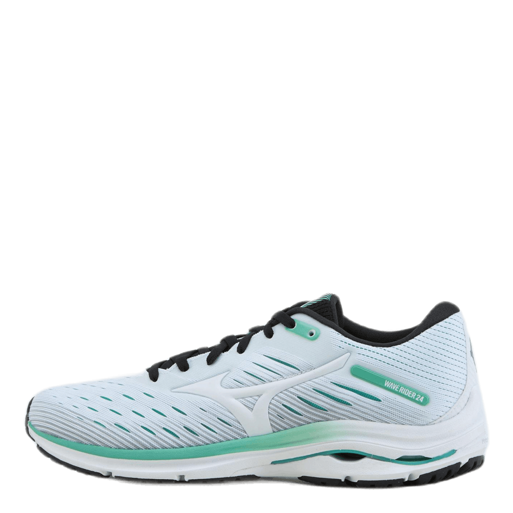 Wave Rider 24 White Green Mizuno Runforest