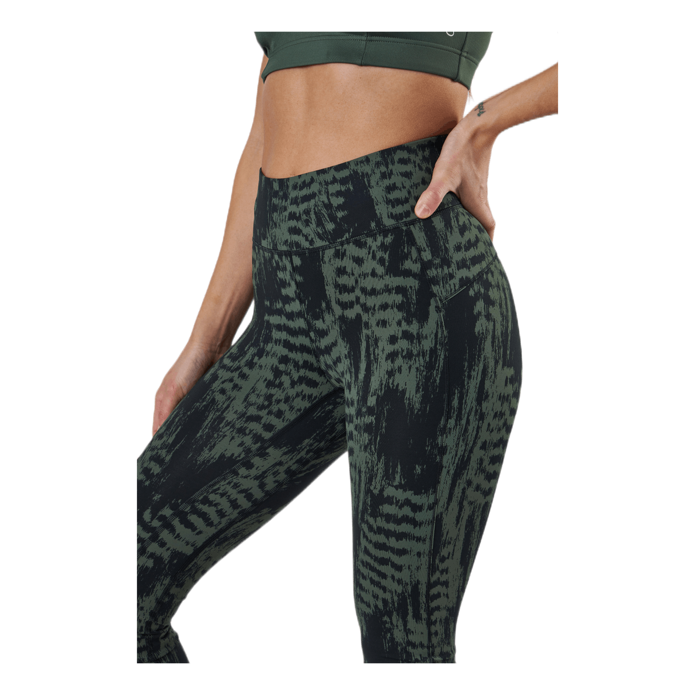 Iconic Printed 7/8 Tights Green
