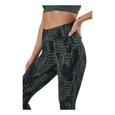Iconic Printed 7/8 Tights Green