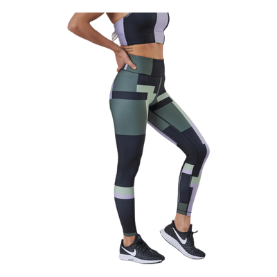 Printed Sport Tights Green