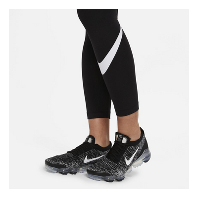 Sportswear Essential Women's Mid-Rise Swoosh Leggings (Plus Size) BLACK/WHITE