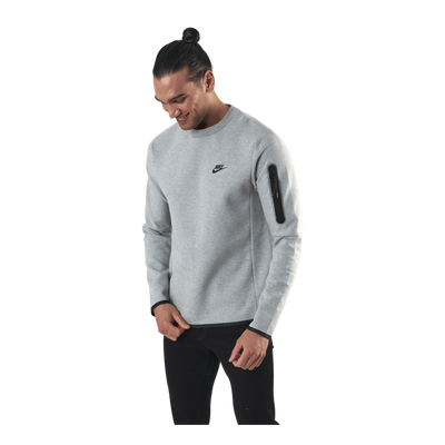 Sportswear Tech Fleece Men's Crew Sweatshirt DK GREY HEATHER/BLACK
