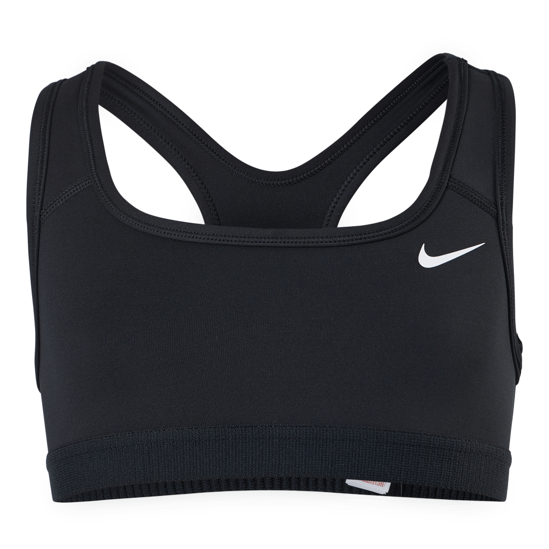 Swoosh Big Kids' (Girls') Sports Bra BLACK/WHITE