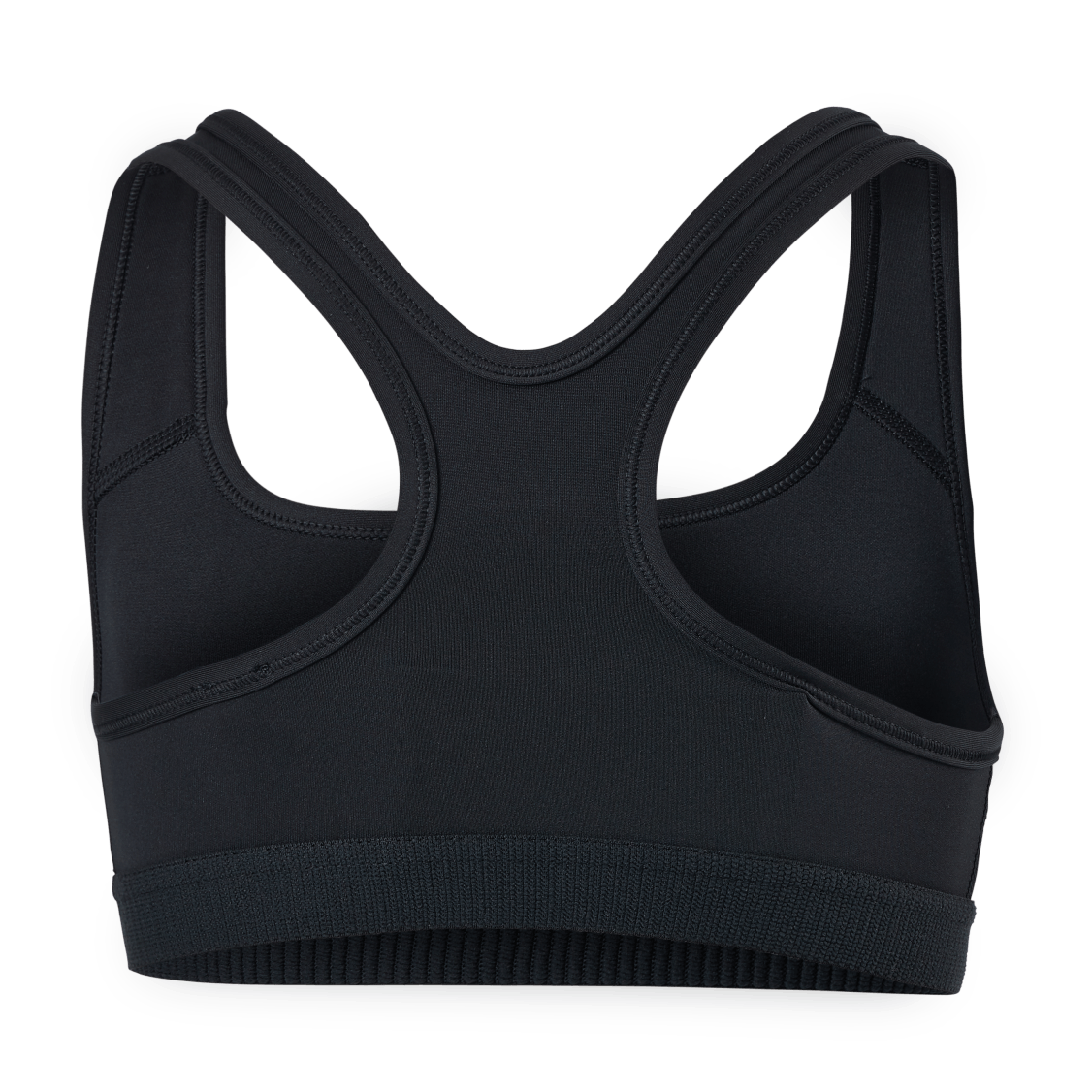 Swoosh Big Kids' (Girls') Sports Bra BLACK/WHITE