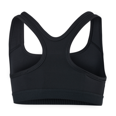 Swoosh Big Kids' (Girls') Sports Bra BLACK/WHITE