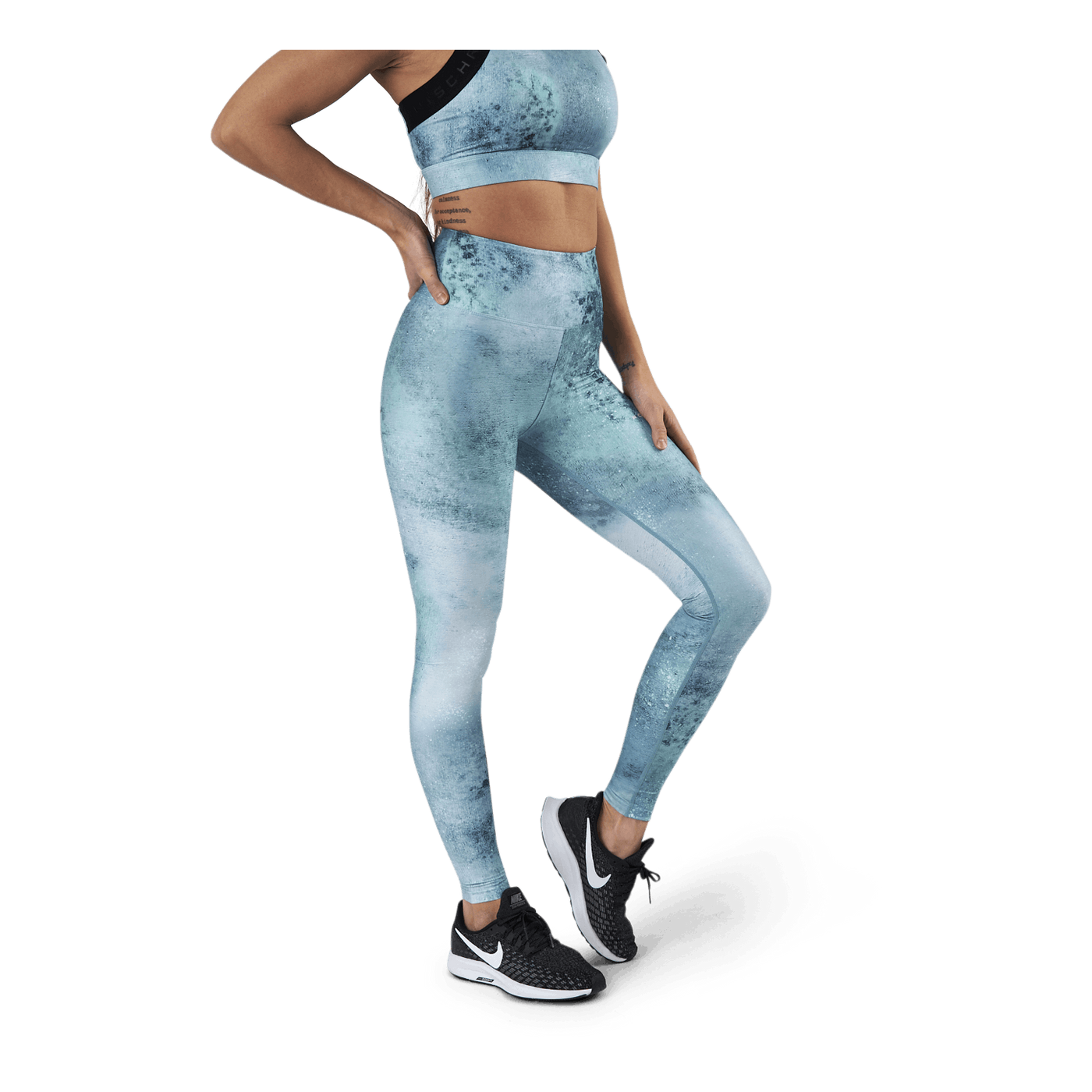 Flattering Keira Printed Tights Green