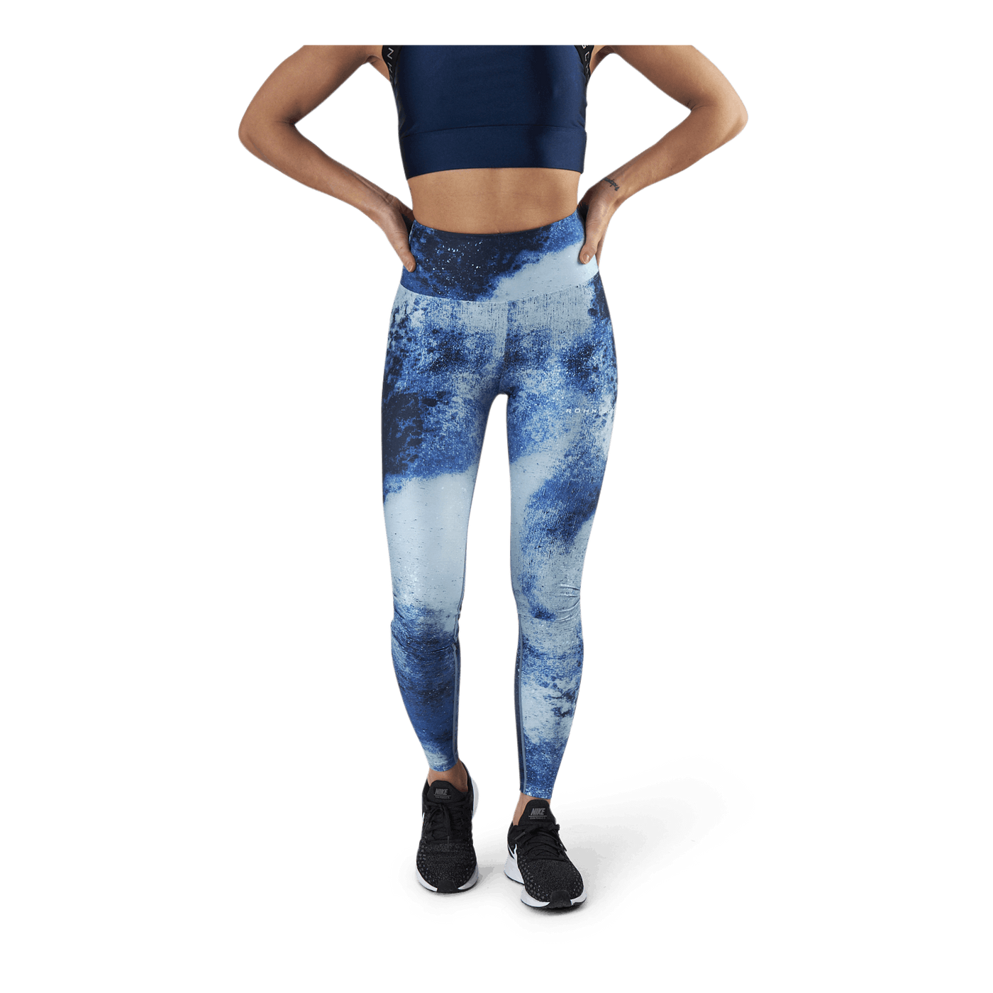 Flattering Keira Printed Tights Blue
