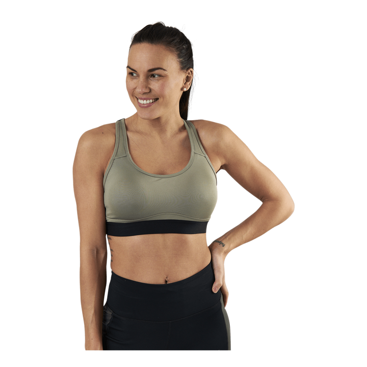 Padded Crossback Bra Green