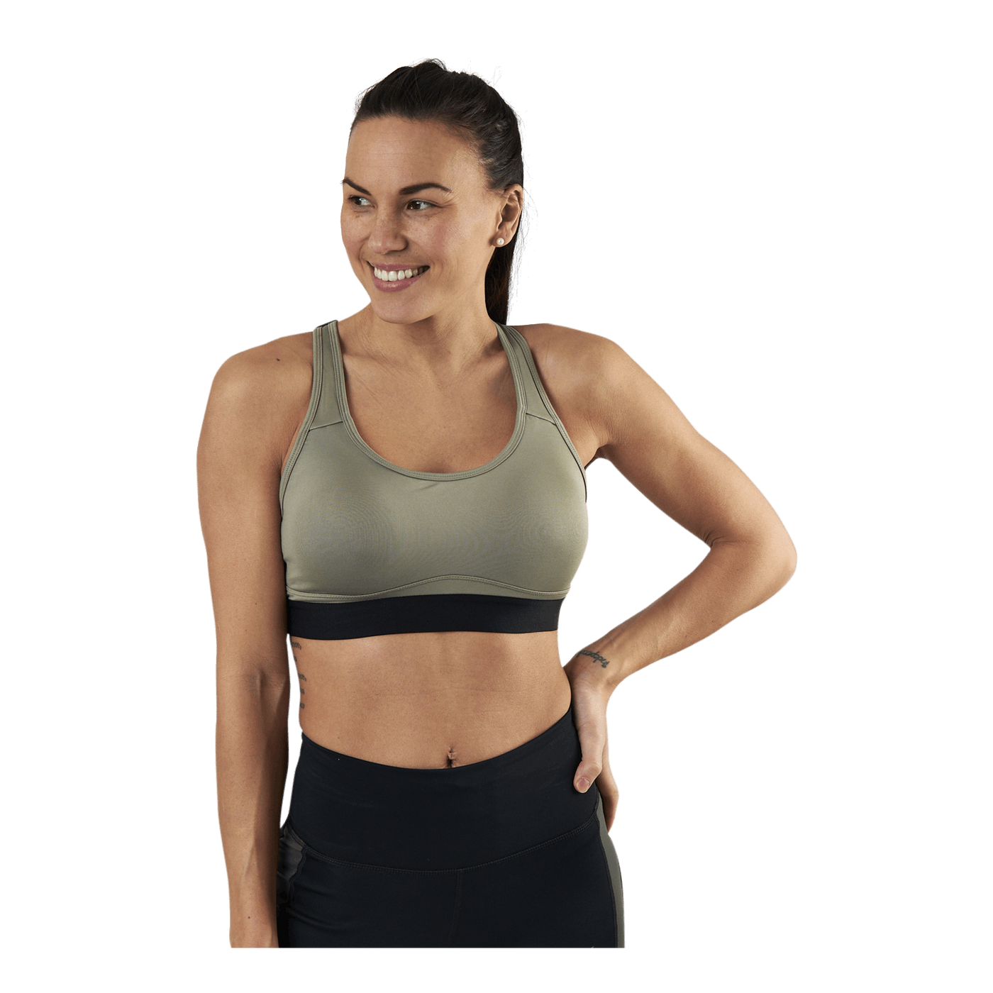 Padded Crossback Bra Green
