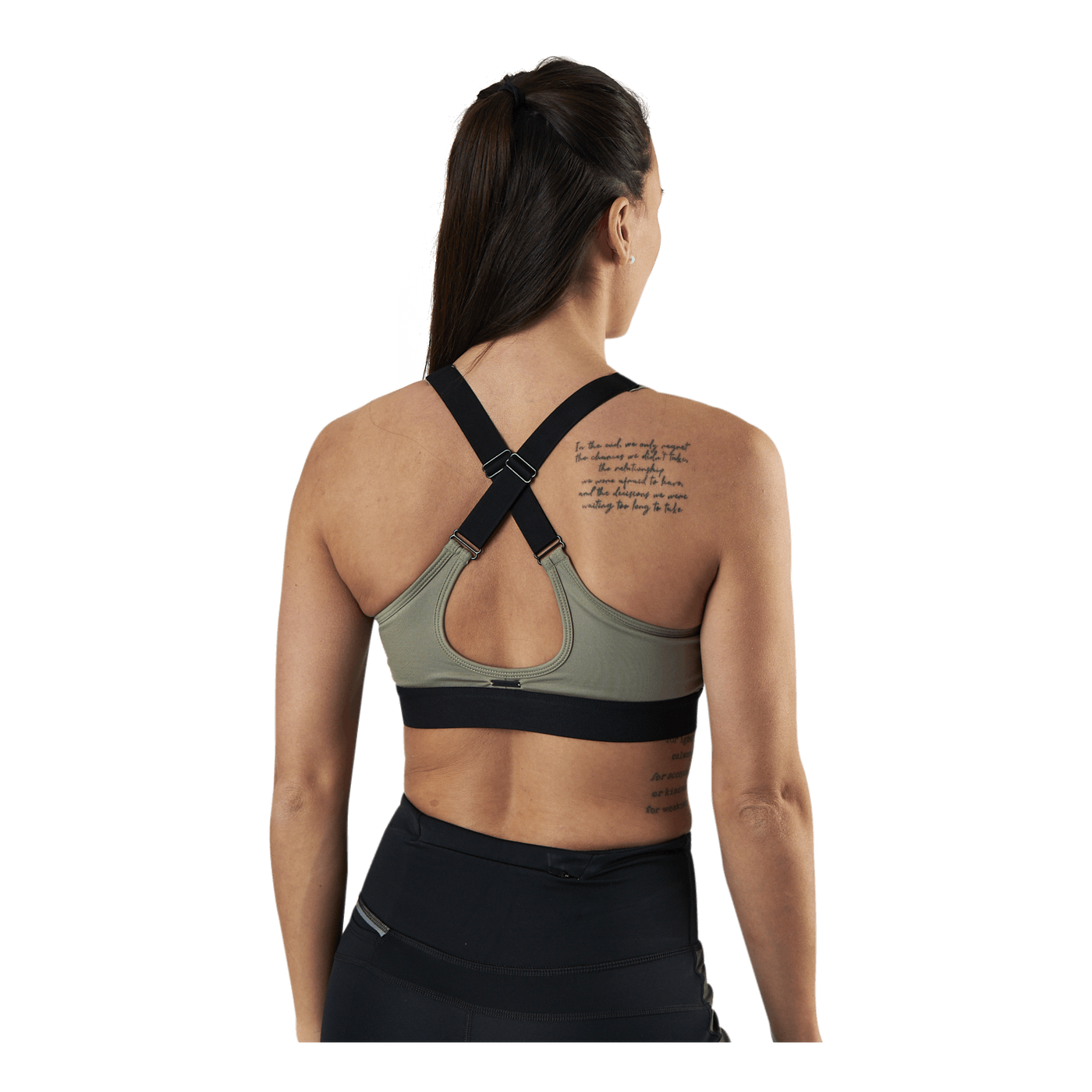 Padded Crossback Bra Green