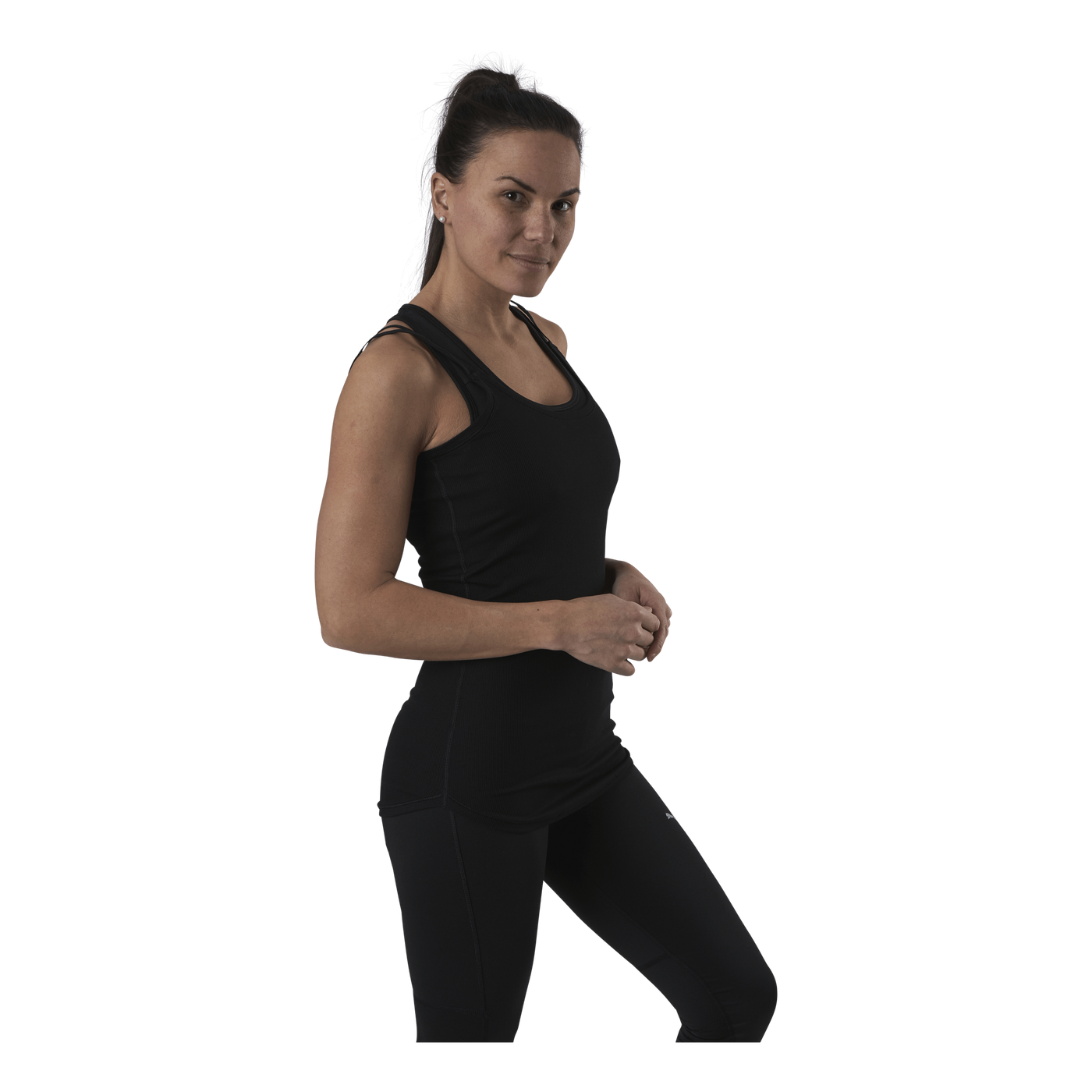 Studio Rib Tank Black
