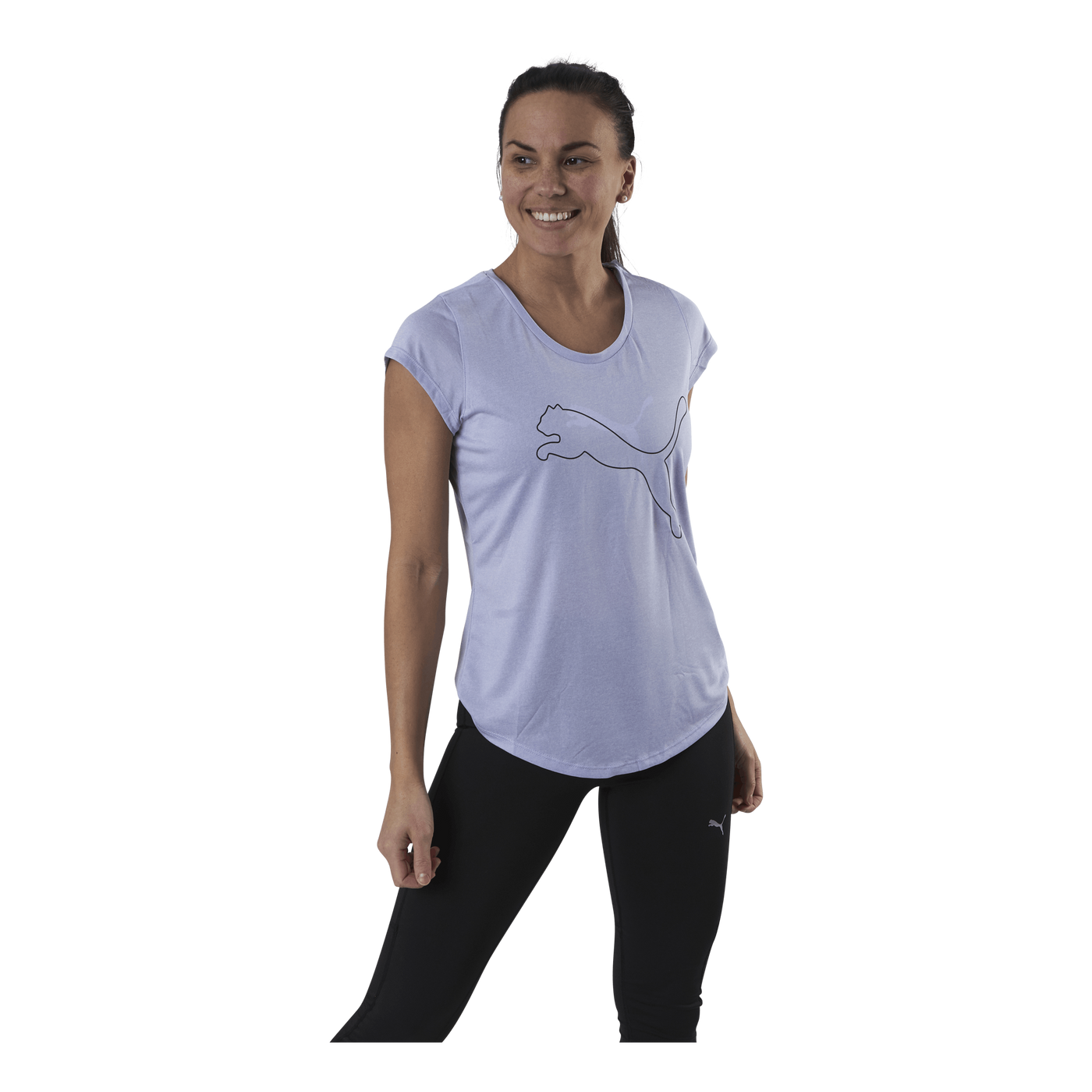 Performance Heather Cat Tee Purple