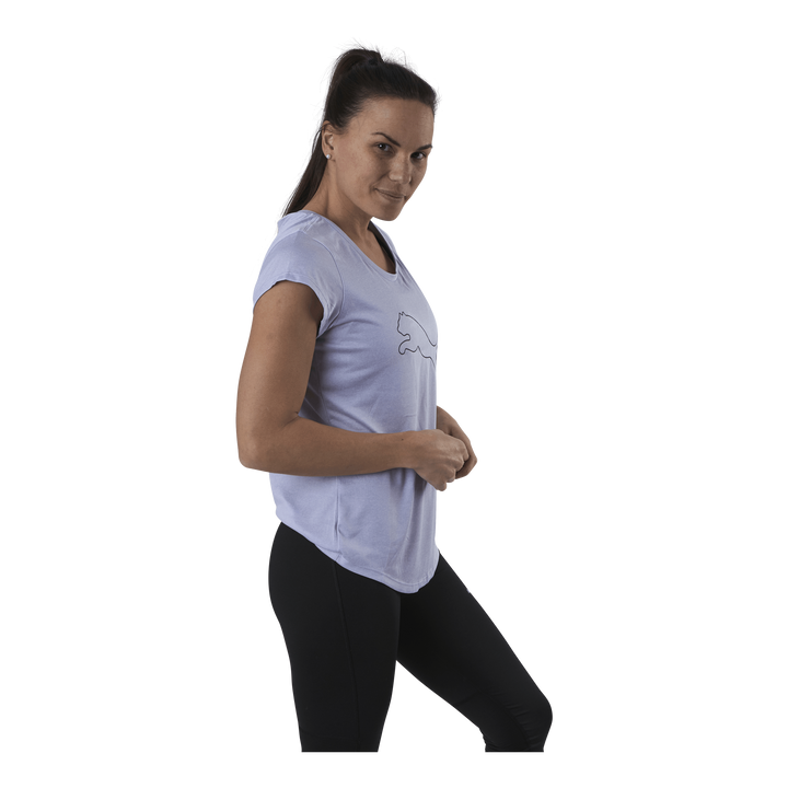 Performance Heather Cat Tee Purple