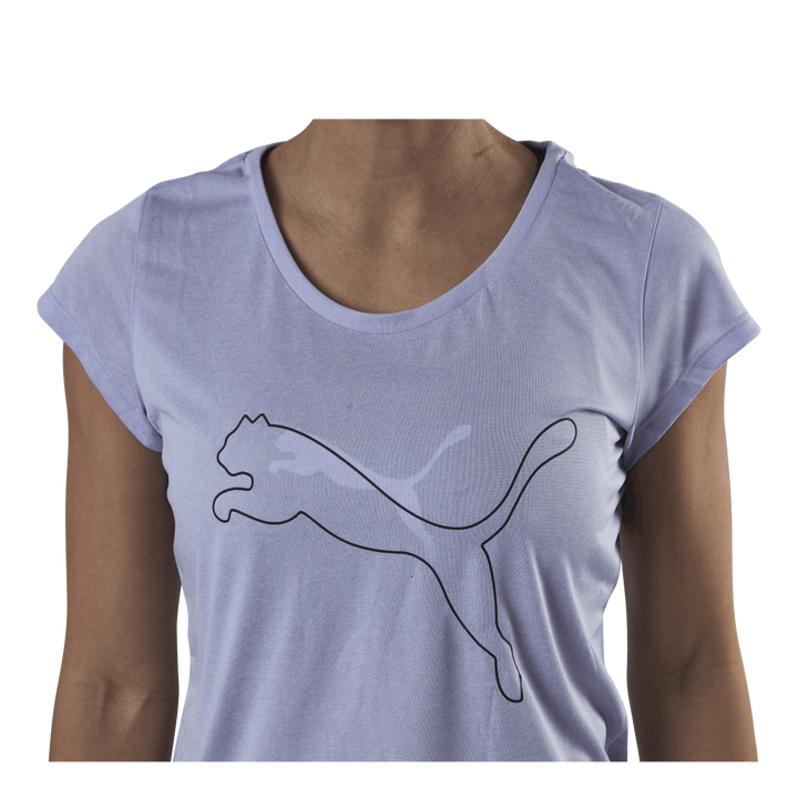 Performance Heather Cat Tee Purple