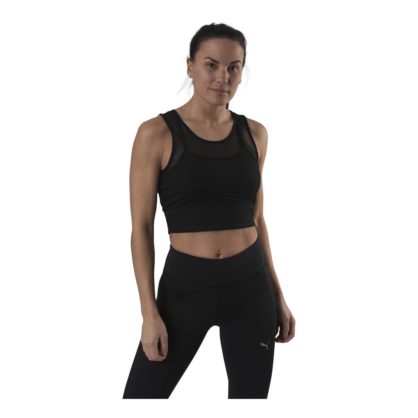 Studio Layered Crop Top Black