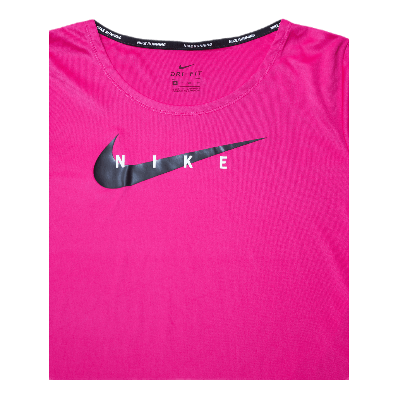 Swoosh Run Top SS Silver/Red