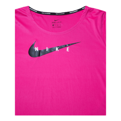 Swoosh Run Top SS Silver/Red