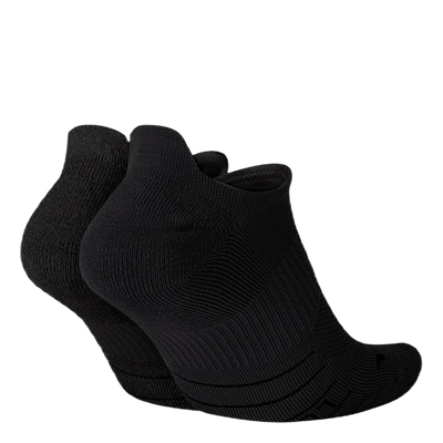 Multiplier Running No-Show Socks (2 Pairs) BLACK/WHITE