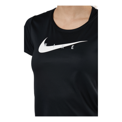 Swoosh Run Top SS Black/Silver