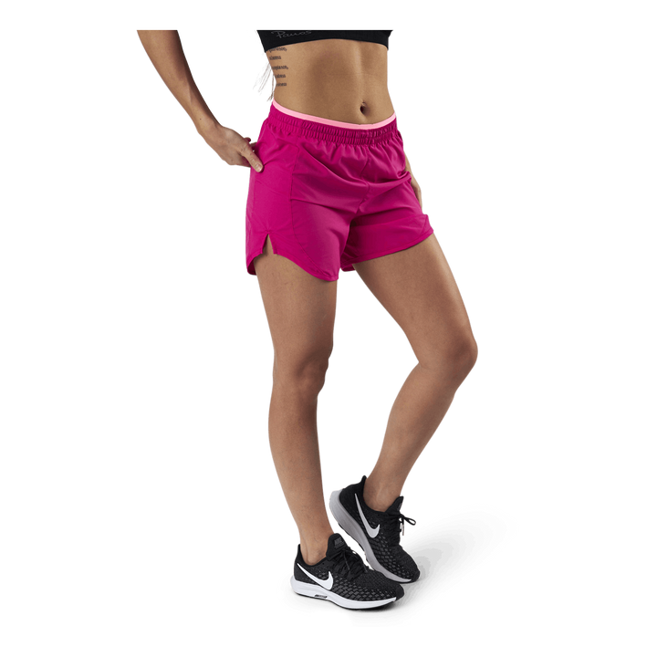 Tempo Luxe 5" Running Short Silver/Red