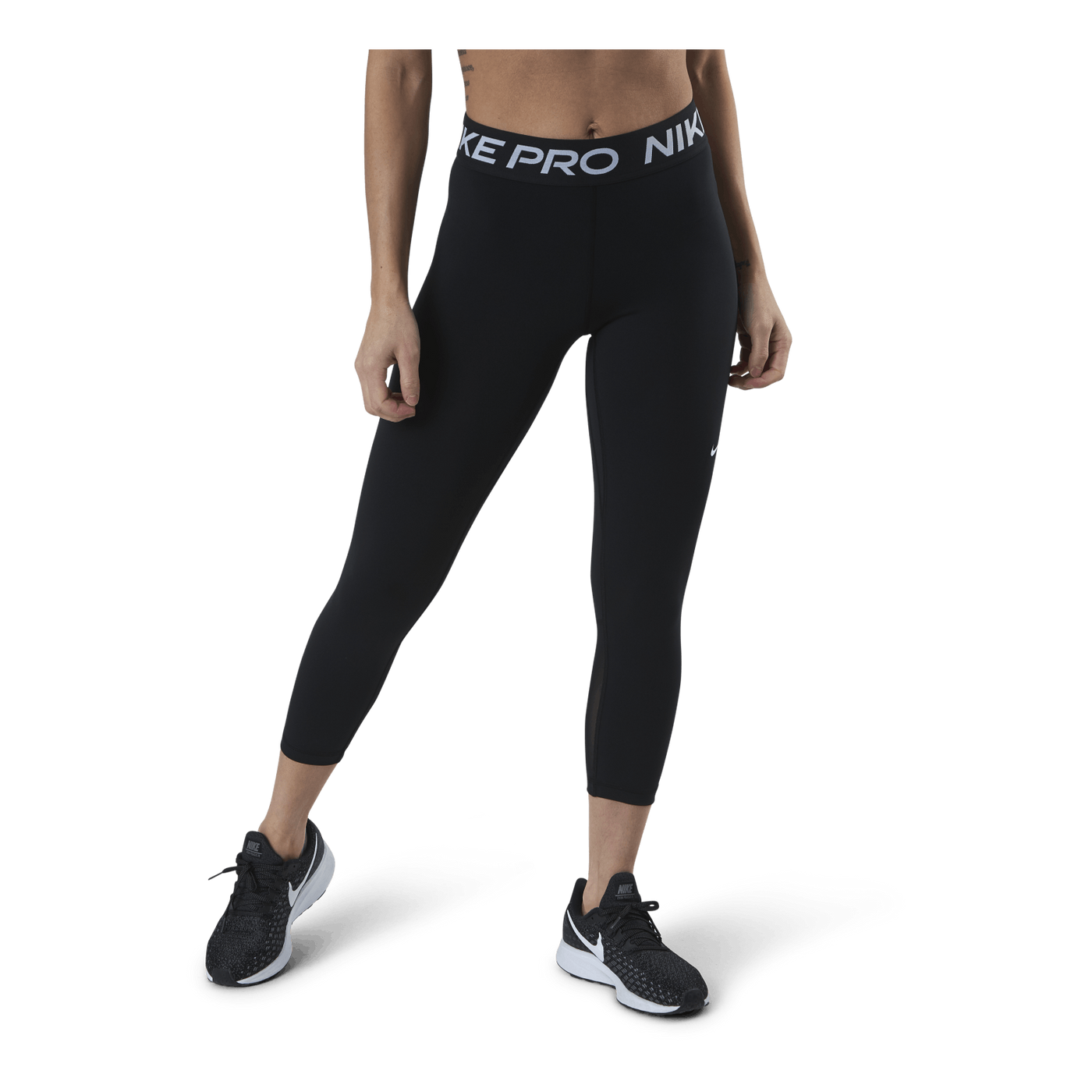 Nike Pro 365 Women's Mid-Rise Crop Leggings BLACK/WHITE Nike