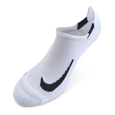 Multiplier Running No-Show Socks (2 Pairs) WHITE/BLACK