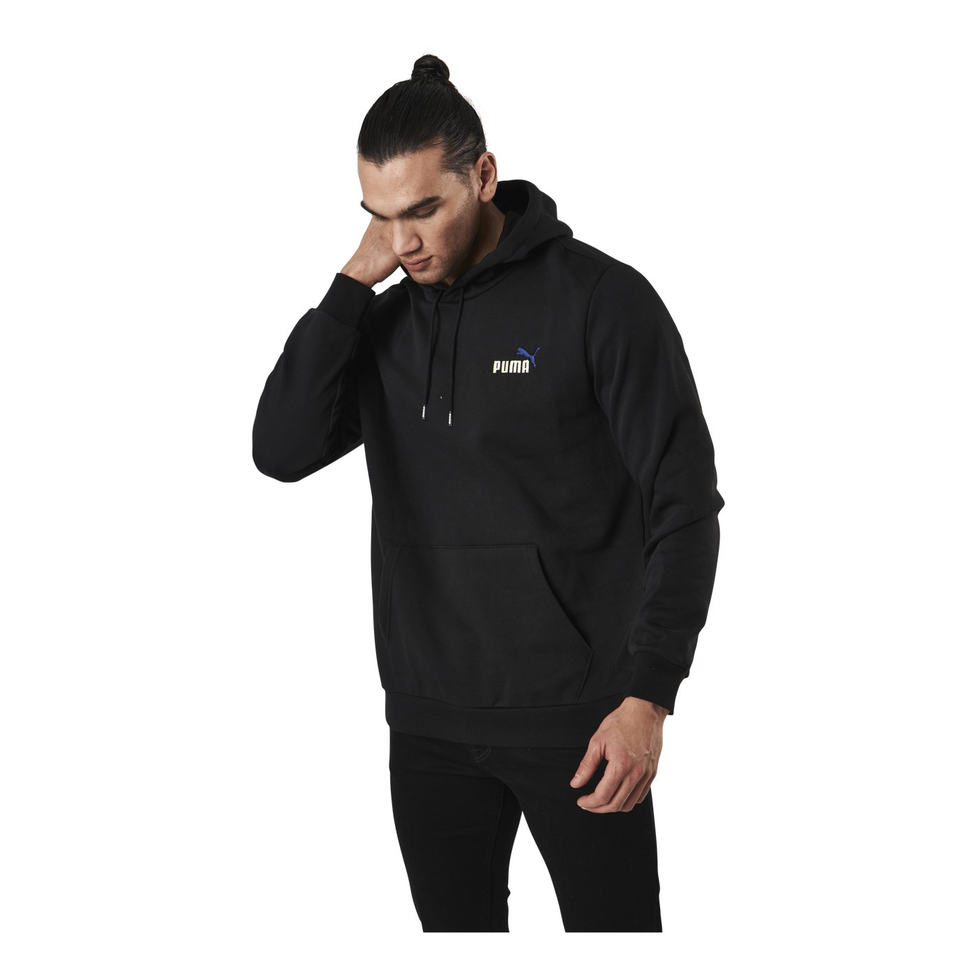 Essential Embroidery Logo Hoodie Fl Black