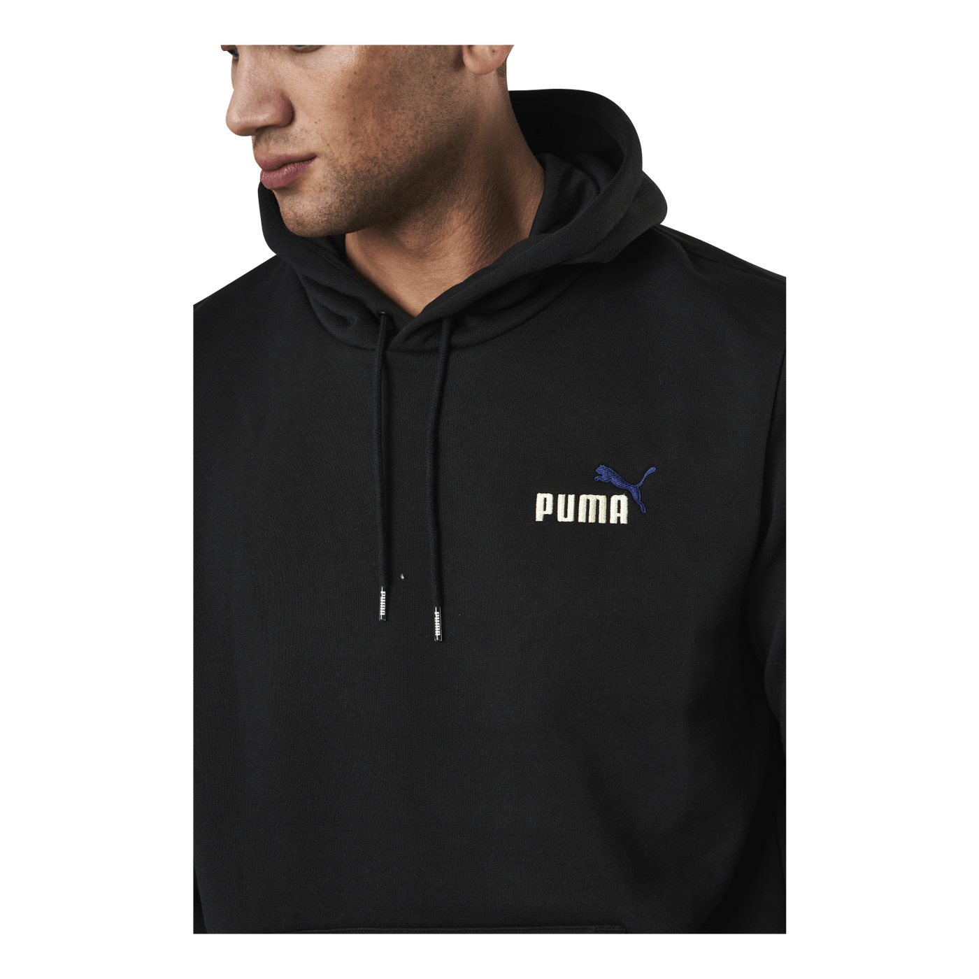 Essential Embroidery Logo Hoodie Fl Black