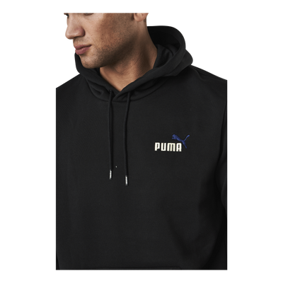 Essential Embroidery Logo Hoodie Fl Black