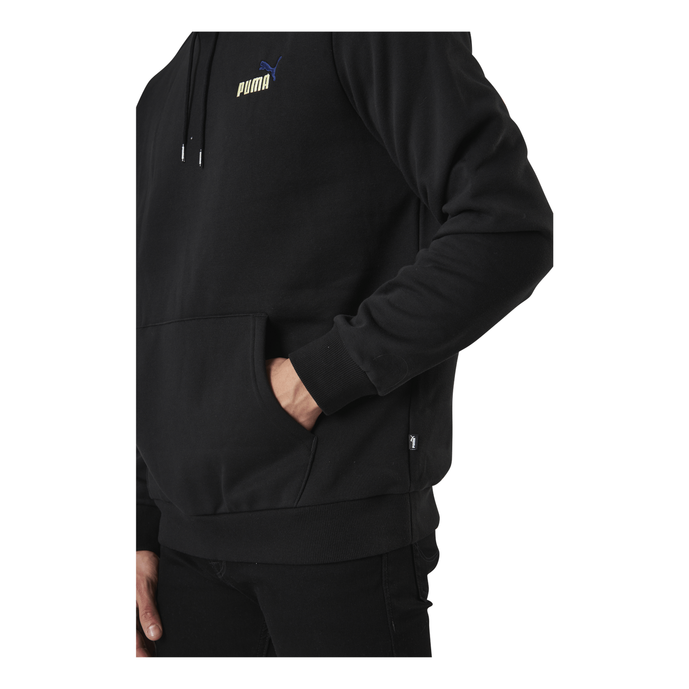 Essential Embroidery Logo Hoodie Fl Black