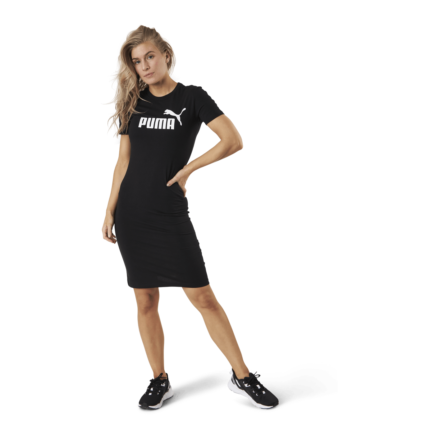 Essential Slim Tee Dress Black