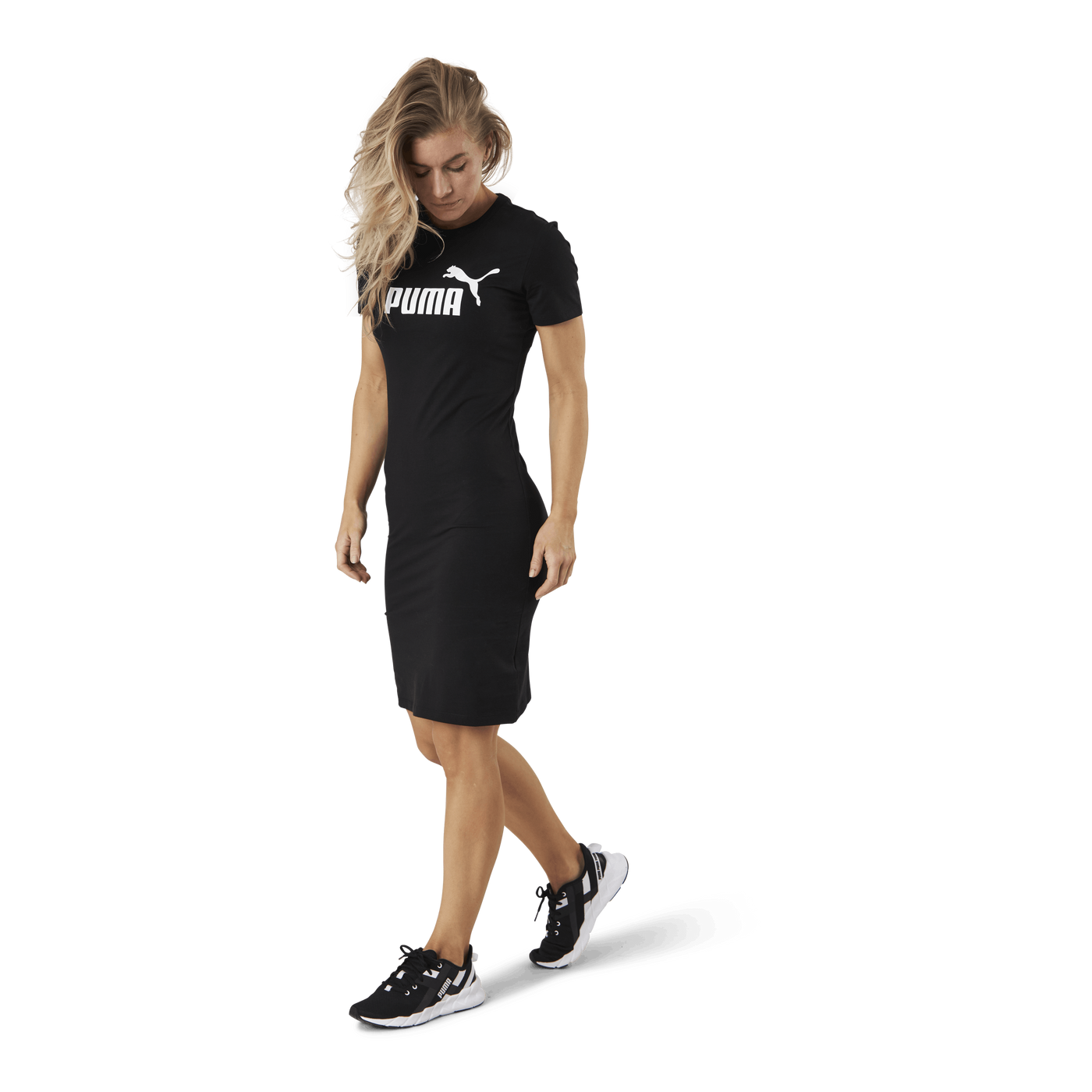 Essential Slim Tee Dress Black
