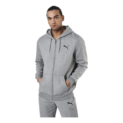 Essential Small Logo Fz Hoodie Fl Grey