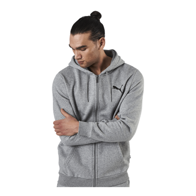 Essential Small Logo Fz Hoodie Fl Grey